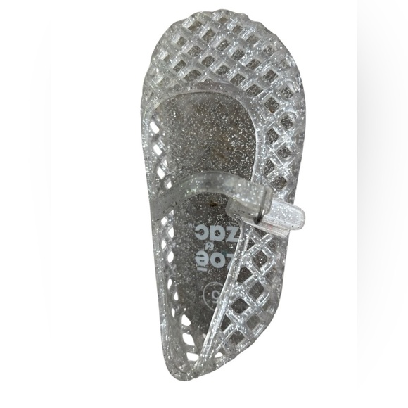 Zoe & Zac Toddler Girl Clear Jelly Sandals Size 5 summer Beachy velcro - Picture 3 of 3